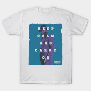 keep calm and carry on blue Babs olusanmokun T-Shirt